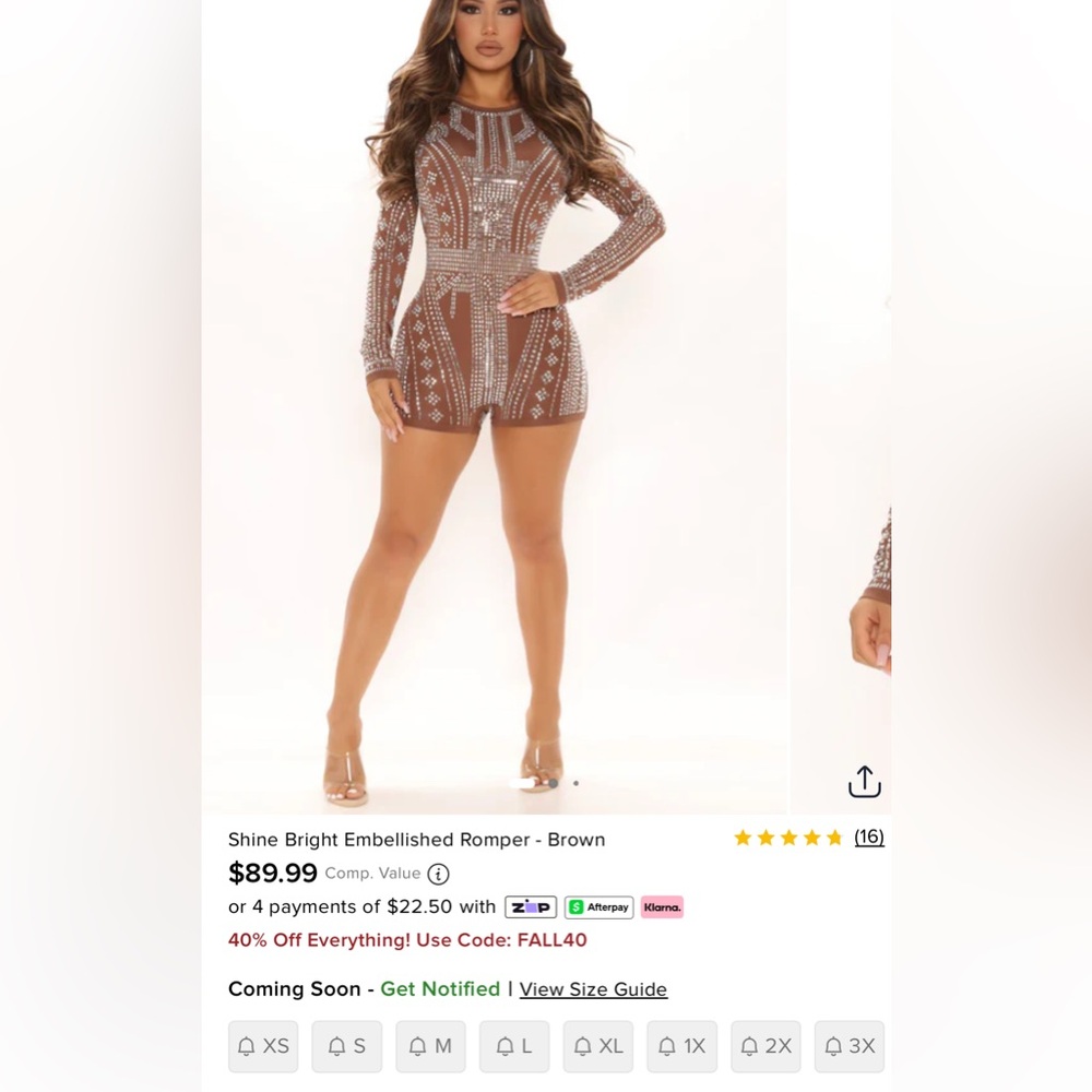 Embellished Romper
